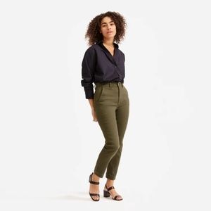 Everlane - The Slim-Leg Crop, Green, size 14